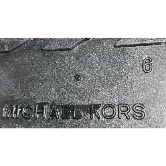 Michael Kors MK CHARM Black White Stretch Tall Rain Boots Shoes Size 6 - Picture 10 of 10